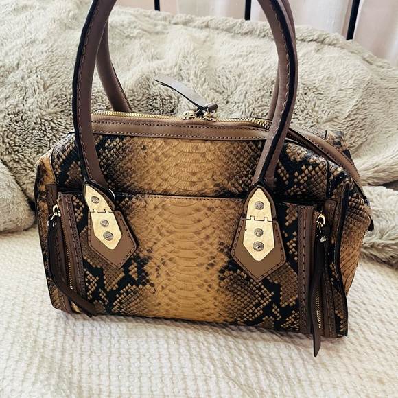 Henri Bendel Leather Python Satchel Bag - Picture 9 of 9